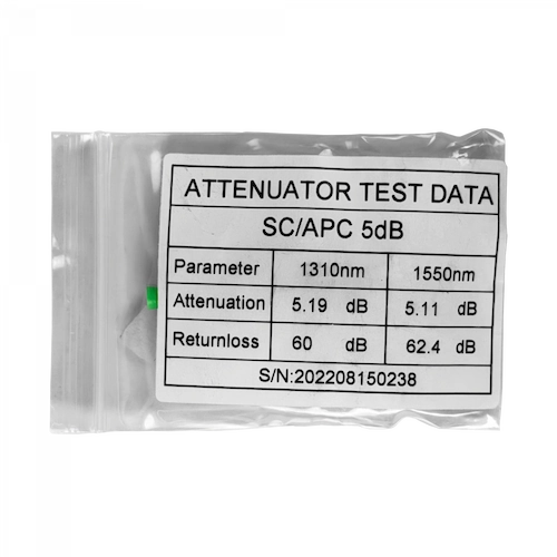ATSA-5. 5dB SM SC/APC Attenuator Atenuador SC-Macho/SC-Hembra MonoModo