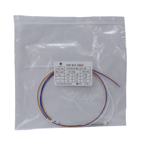 DIVI-60. Desbalanceado 1x2 60-40 FBT sin-Conectores Splitter XPON XGPON G657A1