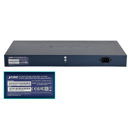 Switch administrable PLANET GS-424P