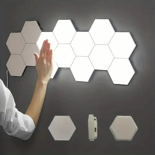 Luces LED Hexagonales con Control Remoto (Pack de 3 Luces). Iluminación Modular Inteligente