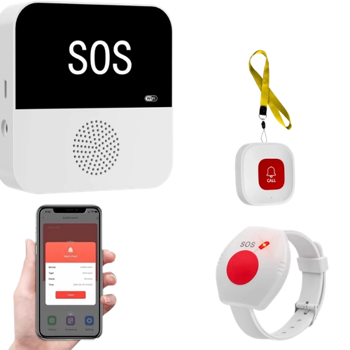 Botón De Pánico SOS Wi-Fi Para Adultos Mayores Y Cuidadores
