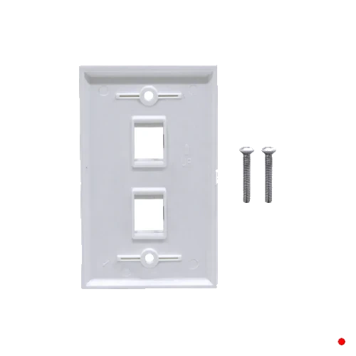 GENERICO Blanco 2-Keystone Vertical Faceplate 70x114mm - FP2WU