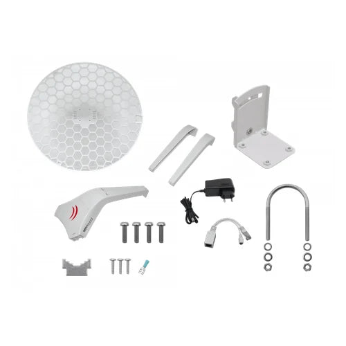 MikroTik 1-Grilla 60GHz 802.11ad 1-1000 L3 inc24V 1,8gbps 1,5km 391mm | LHG-60G