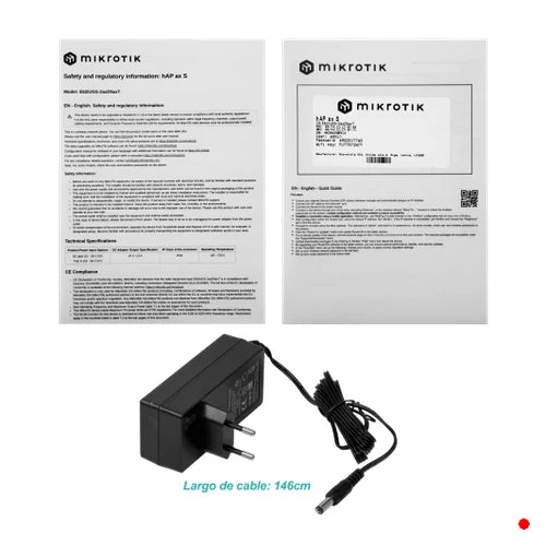 MikroTik 1-SFP 5-1000 PoE-i/o AX3000 2,4GHz/5GHz 6dBi RouterOS-L4 v7 | HAP-AX-S