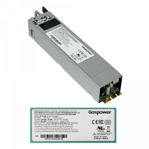 MikroTik in-39/-57VDC 13A out-12VDC 27,5A 48V Fuente Repuesto p/CRS804 | 48POW350