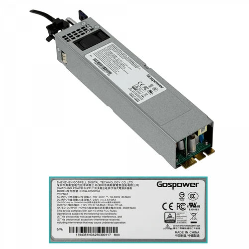 MikroTik in-100-240VAC C14 out-12VDC 27,5A Fuente Repuesto P/CRS804 | C14POW350