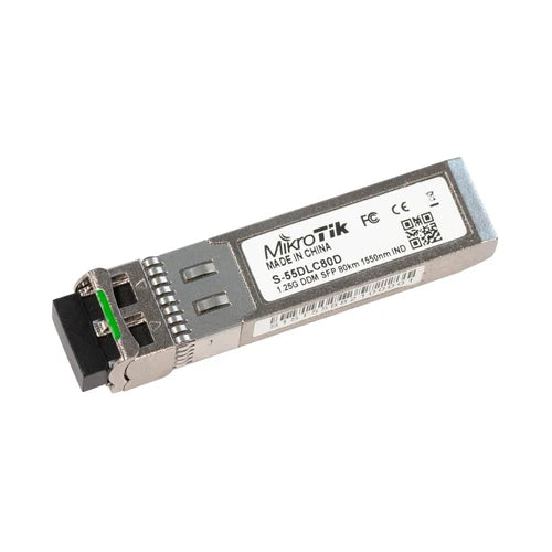 MikroTik 2-LC 80km DDM SM 1550nm Modulo-SFP 1,25G 2-LC LC-DX MonoModo | S-55DLC80D