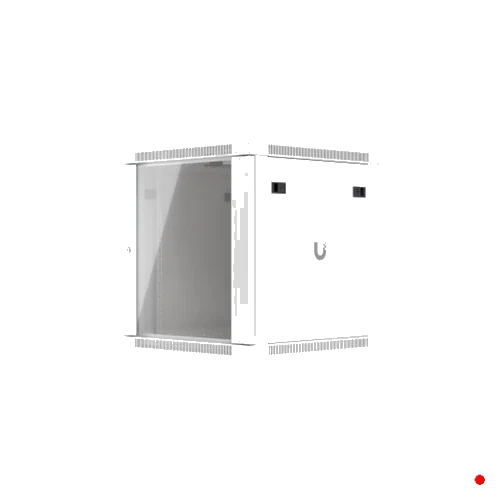 Ubiquiti Blanco 12U 60cm-Fondo Puerta-Vidrio Gabinete Rack Pared Muro | URK12-6
