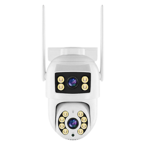 Cámara de Seguridad Exterior WiFi Doble Lente 360° | Monitoreo Dual Inteligente App Yoosee