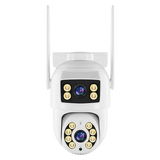 Cámara de Seguridad Exterior WiFi Doble Lente 360° | Monitoreo Dual Inteligente App Yoosee