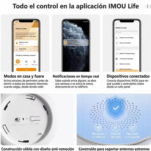 Alarma de Seguridad IMOU ZR1 | Sirena WiFi con Luz Estroboscópica 85dB
