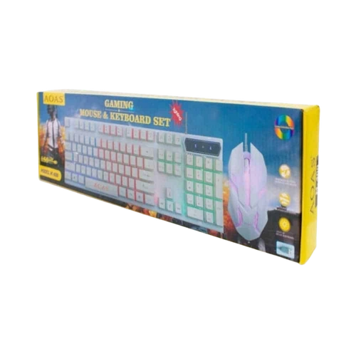 Combo Gamer AOAS M-400: Teclado Retroiluminado RGB y Mouse Óptico al Mejor Precio