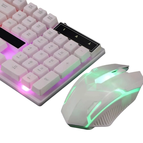 Combo Gamer AOAS M-400: Teclado Retroiluminado RGB y Mouse Óptico al Mejor Precio