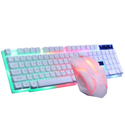 Combo Gamer AOAS M-400: Teclado Retroiluminado RGB y Mouse Óptico al Mejor Precio