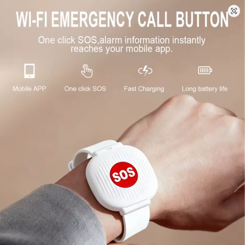 Botón de Pánico 433MHz: Pulsera SOS para Adultos Mayores