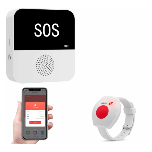 Botón de Pánico 433MHz: Pulsera SOS para Adultos Mayores