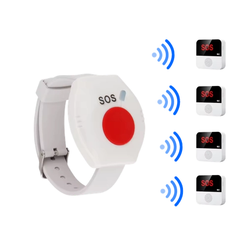 Botón de Pánico 433MHz: Pulsera SOS para Adultos Mayores