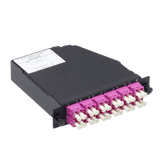 CALCOM4 OM4 24-LC 2-MPO/M Cassette de fibra óptica pre-conectorizada
