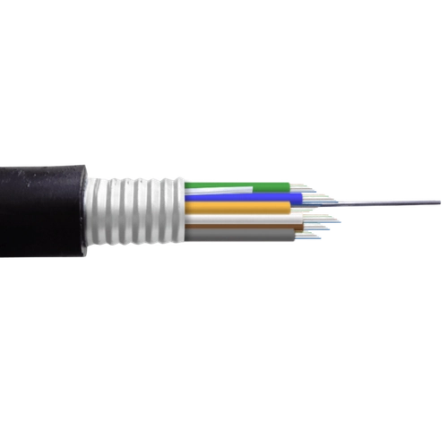 CF3624. OM3 24-Fibra-MM GYTS Armadura-Metal Exterior-PE Multimodo 24x50 6-tubo