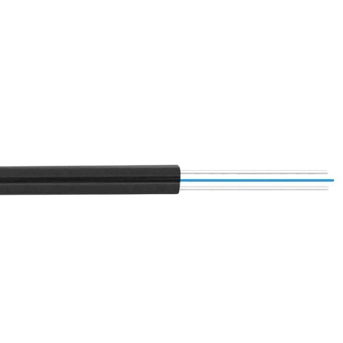 CFSN1N. Negra 1-Fibra-SM-G652D 500mt Drop Interior 2-Portantes-FRP LSZH 3x2mm