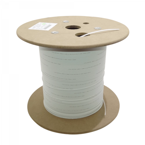 CFSP2. 2-Fibras-G652D Blanca 500m DropCable Ext. FTTH SM LSZH 3x2mm