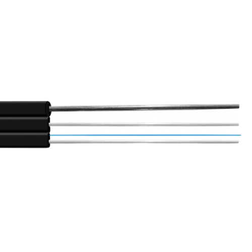 CFSQ. 1km LSZH 1-Fibra-SM-G657A2 Portante-1mm 2xFRP Cable Negro Drop Fibra