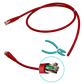 CP6R-10L LINKMADE 1MT CAT6 ROJO LSZH CABLE PATCH INYECTADO MULTIFILAR