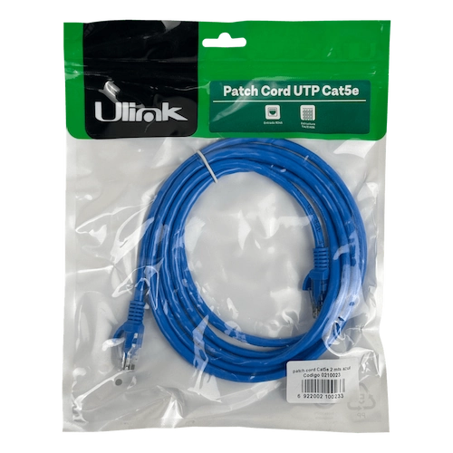 CPA-2 Cable Patch Cord Multifilar color azul Cat5E 2 metros