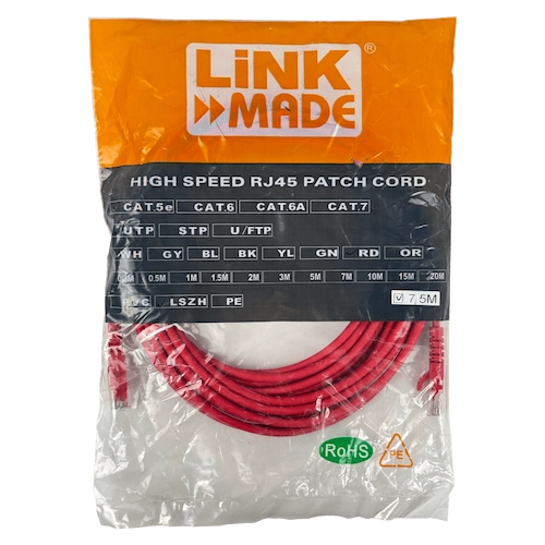 CPR-75L LINKMADE 7,5MT CAT5E ROJO