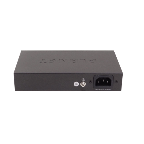 Switch de red PLANET FSD-604HP con 6 puertos a 100 Mbps, incluyendo 4 puertos PoE+ (802.3af/at)