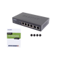 Switch de red PLANET FSD-604HP con 6 puertos a 100 Mbps, incluyendo 4 puertos PoE+ (802.3af/at)