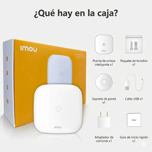 IMOU-Hub de enlace inteligente con cable y Control remoto inalámbrico, sirena integrada Wi-Fi para Alexa, Google Home, Smart Life ZigBee 3,0