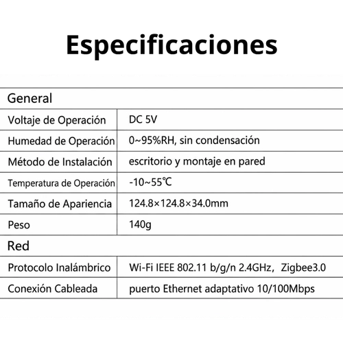 IMOU-Hub de enlace inteligente con cable y Control remoto inalámbrico, sirena integrada Wi-Fi para Alexa, Google Home, Smart Life ZigBee 3,0