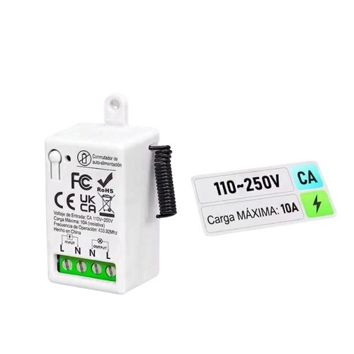 Interruptor de Luz Autoalimentado 110V-230V | Control Remoto sin Pilas
