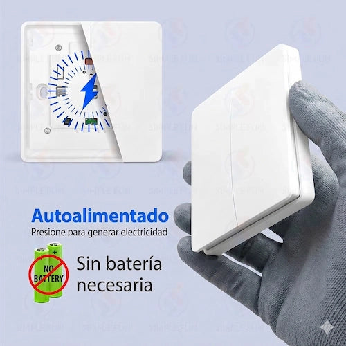 Interruptor de Luz Autoalimentado 110V-230V | Control Remoto sin Pilas
