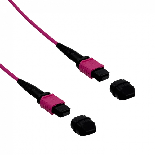 JF4MM05U. Cable de fibra óptica multimodo OM4 de 0,5 metros con conectores MPO-MP