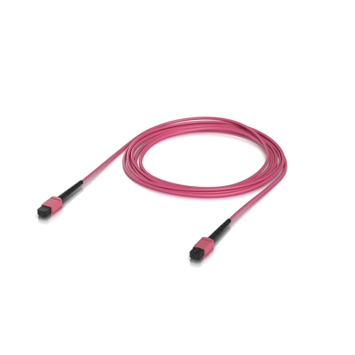 JF4MM3U. Cable de fibra óptica multimodo OM4 de 3 metros con conectores MPO-MPO tipo B y 12 fibras