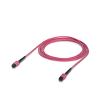 JF4MM3U. Cable de fibra óptica multimodo OM4 de 3 metros con conectores MPO-MPO tipo B y 12 fibras
