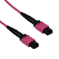 JF4MM3U. Cable de fibra óptica multimodo OM4 de 3 metros con conectores MPO-MPO tipo B y 12 fibras