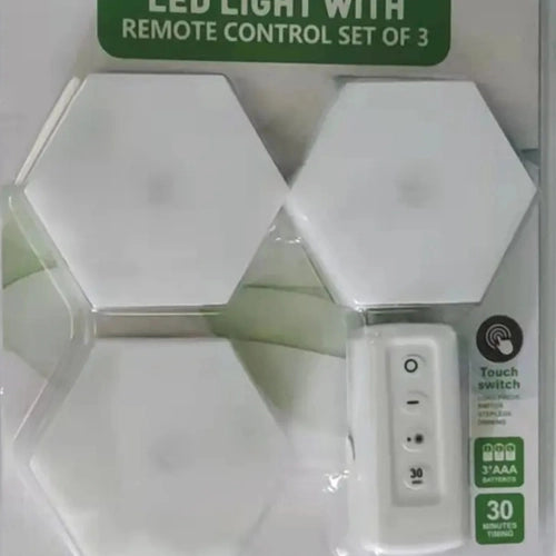 Luces LED Hexagonales con Control Remoto (Pack de 3 Luces). Iluminación Modular Inteligente