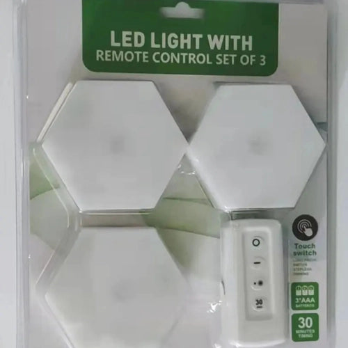 Luces LED Hexagonales con Control Remoto (Pack de 3 Luces). Iluminación Modular Inteligente