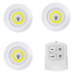 Luces LED Inalámbricas con Control Remoto para Cocina y Clóset - Set de 3 Focos Adhesivos a Pilas