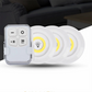 Luces LED Inalámbricas con Control Remoto para Cocina y Clóset - Set de 3 Focos Adhesivos a Pilas