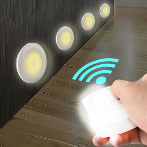 Luces LED Inalámbricas con Control Remoto para Cocina y Clóset - Set de 3 Focos Adhesivos a Pilas