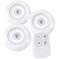 Luces LED Inalámbricas con Control Remoto para Cocina y Clóset - Set de 3 Focos Adhesivos a Pilas