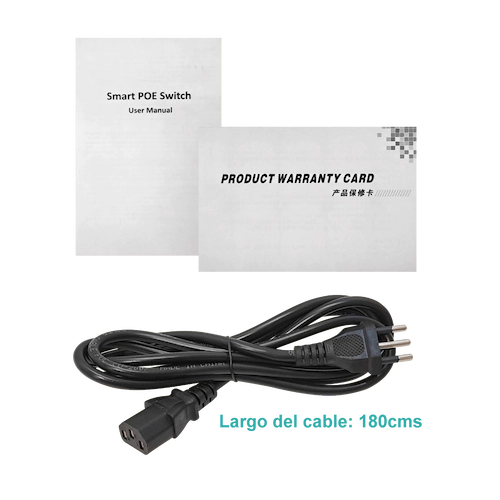 POE-SWITCH-4. PoE de 4 puertos a 100 Mbps con soporte para alimentación por Ethernet (PoE AF)
