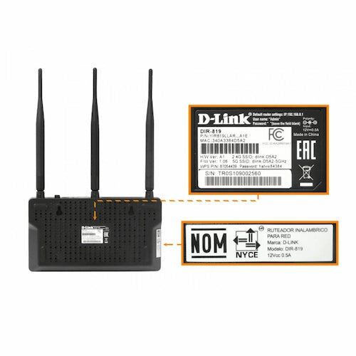 DIR-819. Router WiFi D-LINK AC750 5GHz y 2.4Ghz.