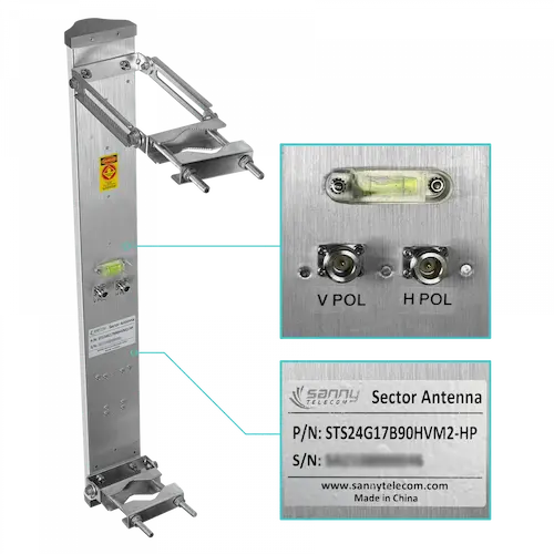 Antena Sectorial marca Sanny de 90° - 2.4Ghz - 17dBi