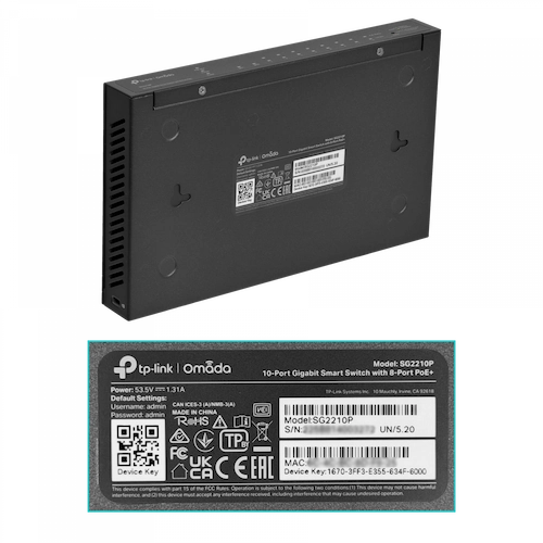 Switch Administrado Inteligente TP-Link SG2210P