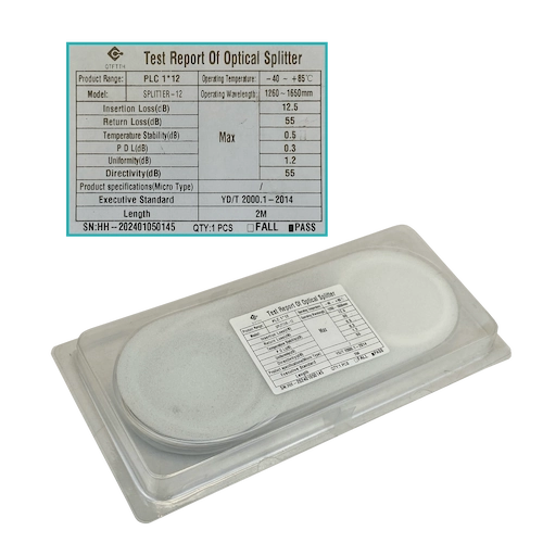 SPLITTER-12. 1x12 sin-Conectores Divisor EPON XPON XGPON requiere-Fusion G657A1